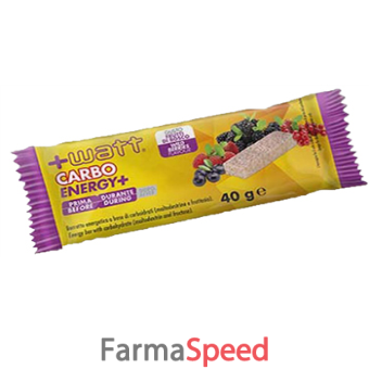 carbo+ barretta energetica frutti di bosco 40 g