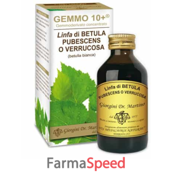 betulla b linfa 100 ml liquido analcoolico gemmo 10+