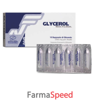 glycerol supposte glicerolo 2500 mg per adulti 18 pezzi