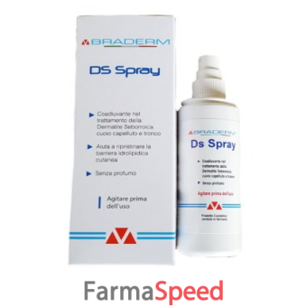 braderm ds spray 100 ml dermatite seborroica cuoio capelluto