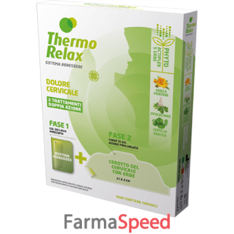 thermorelax phyto gel dolore cervicale fase 1 gel sollievo immediato e fase 2 cerotto gel cervicale con erbe 3 pezzi
