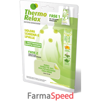 thermo relax fito gel dolori schiena e spalle fase 2 maxi cerotto gel multifunzionale con erbe 1 pezzo