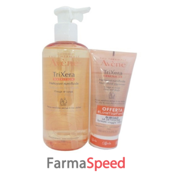 eau thermale avene trixera nutrition detergente nutri-fluido 400 ml
