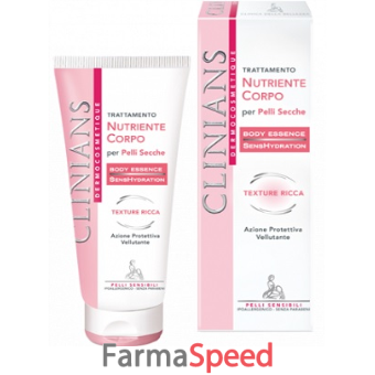 clinians dermocosmetique trattamento nutriente corpo 200 ml