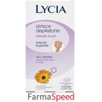 lycia strisce depilatorie delicate touch braccia e gambe 12 pezzi