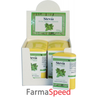 stevia edulcorante 200 compresse display contenente 14 dispenser
