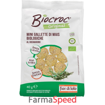 biocroc mini gallette di mais rosmarino bio 40 g