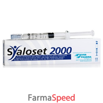 syaloset 2000 siringa intra-articolare acido ialuronico 1,5% 2 ml 3 pezzi