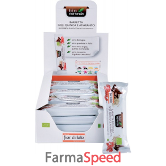 barretta bio quinoa amaranto goji ricoperta cioccolato fondente 30 g