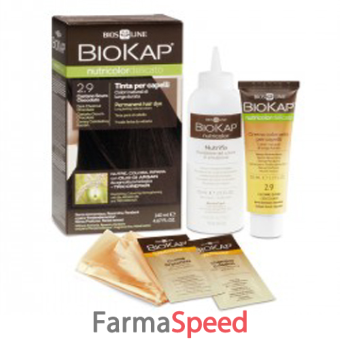 biokap nutricolor delicato 2,9 castano scuro cioccolato tinta tubo + flacone