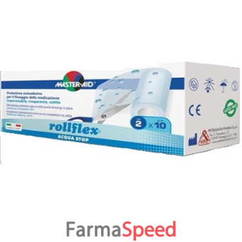 cerotto impermeabile per fissaggio medicazioni m-aid rollflex a-stop m 10x10 cm