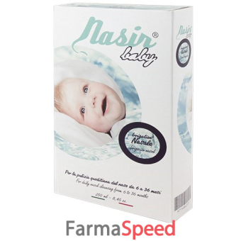 nasir baby lavaggio nasale per neonato e bambino 250 ml + sacca + 1 ugello + 1 siringa 10 ml