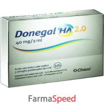 donegal ha 2.0 40mg/2ml 3 siringhe preriempite acido ialuronico