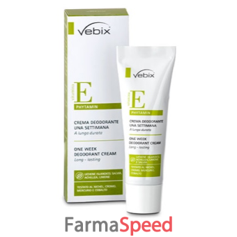 vebix phytamin crema deodorante 1 settimana 25 ml