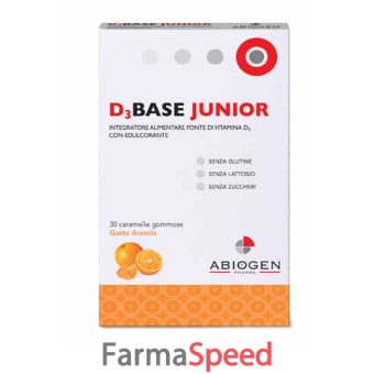 d3base junior 30 caramelle gommose arancia