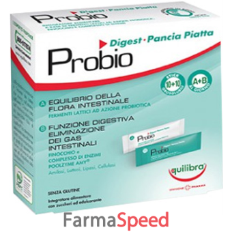 probio digest pancia piatta 10 + 10 stick orosolubili 40 g