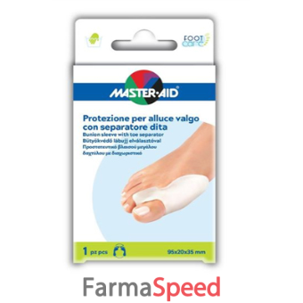 protezione master-aid per alluce valgo con separatore dita integrato 1 pezzo