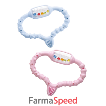 curaprox baby anello da dentizione 1 pezzo rosa