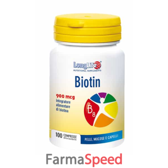 longlife biotin 900 mcg 100 compresse