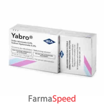 yabro + soluzione fisiologica con acido ialuronico 0,3% kit 10 fiale 3 ml + 10 flaconcini monodose 2 ml