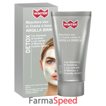 winter maschera viso argilla bianca detox 50 ml