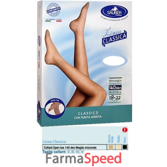 sauber collant optoe 140 microfibra nero 2 linea classica 1 paio
