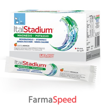 italstadium magnesio potassio resveratrolo vitamina c arancia senza zuccheri 24 stick