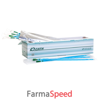 catetere autolubrificante idrofilo monouso iq cath ch12 con contenitore di soluzione salina esterno + imballo addizionale