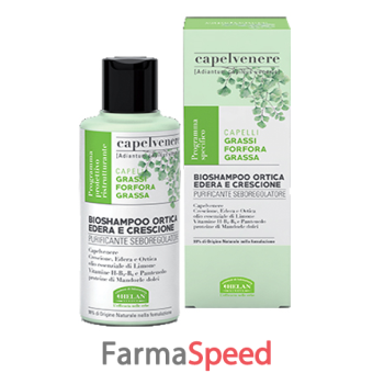 capelvenere bioshampoo ortica edera e crescione 200 ml