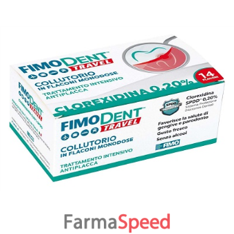 fimodent travel collutorio clorexidina spdd 0,20% 14 flaconcini monodose 10 ml