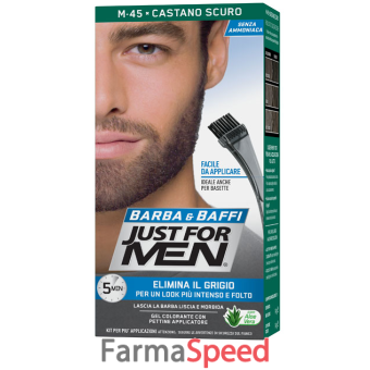 just for men barba & baffi m45 castano scuro 51 g