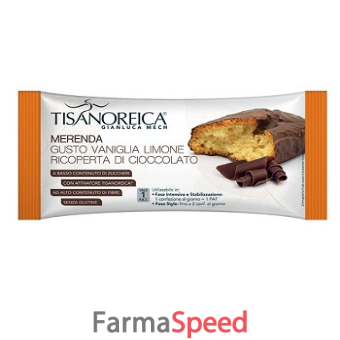 tisanoreica style merenda gusto vaniglia ricoperta di cioccolato 50 g