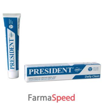 president ortho-implant dentifricio per apparecchio e implant system 75 ml