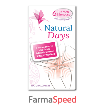 natural days cerotti dismenorrea 6 pezzi