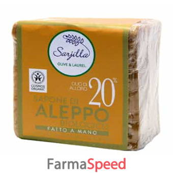 sapone aleppo cubo 20% bio 200 g
