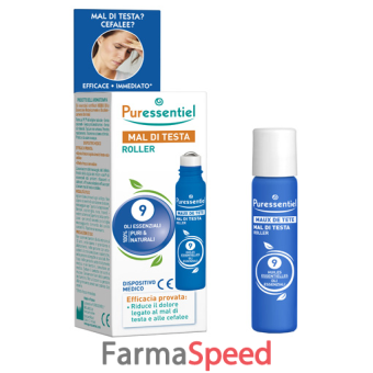 puressentiel roller mal di testa ai 9 oli essenziali 5 ml