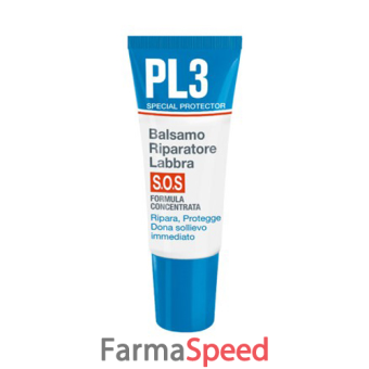 pl3 balsamo riparatore labbra sos 7,5 ml