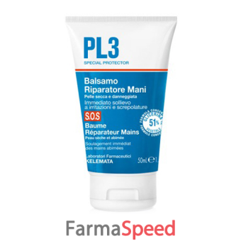 pl3 balsamo riparatore mani sos 50 ml