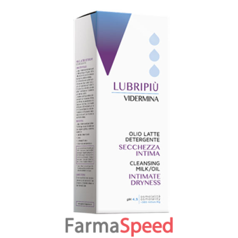 vidermina lubripiu' olio latte detergente secchezza intima 200 ml