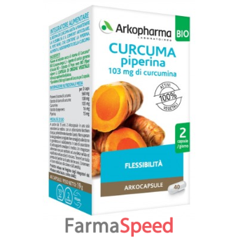 arkocapsule curcuma + piperina bio 40 capsule
