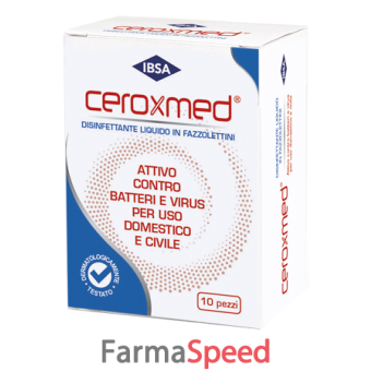 ceroxmed disinfettante liquido in fazzolettini monouso 10 pezzi