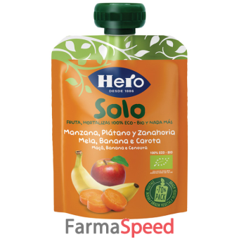 hero solo frutta frullata 100% bio mela banana carota 100 g