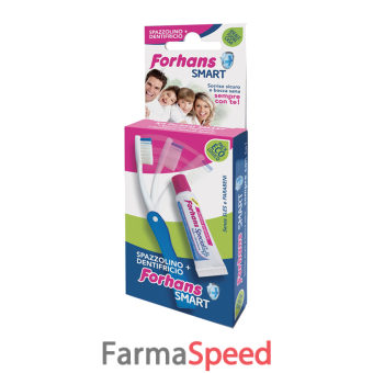 forhans smart kit igiene orale spazzolino pieghevole + dentifricio 12 ml