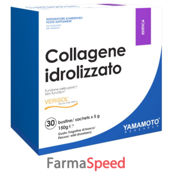 yamamoto research collagene idrolizzato 30 bustine fragoline di bosco