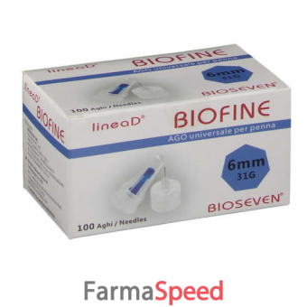 ago per penna da insulina linea d biofine gauge 31 lunghezza 6 mm 100 pezzi