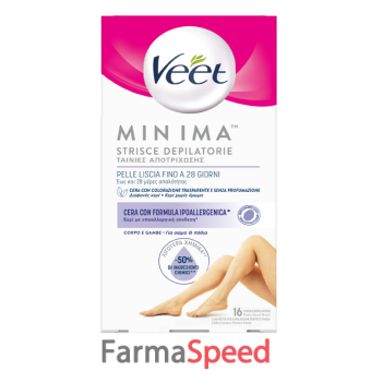 veet minima strisce corpo ipoallergeniche 16 pezzi