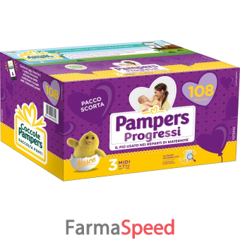 pannolini quadripack pampers progressi maxi 88 pezzi