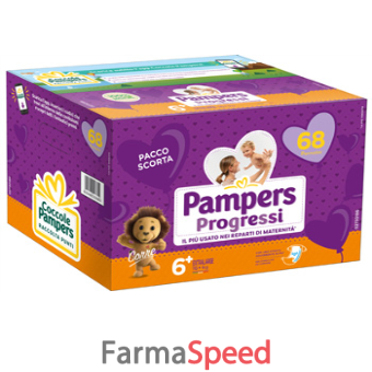 pannolini quadripack pampers progressi xl 68 pezzi