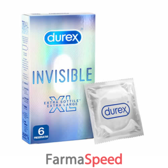 profilattico durex invisible xl 6 pezzi