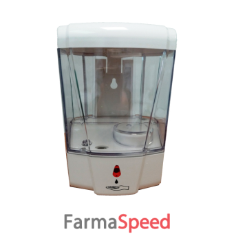 dispenser automatico a infrarossi da muro per sapone/schiuma capacita' 600 ml alimentazione a rete o batteria